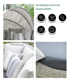 Dehner Sunlounger Florida, ca. B160/H160/T220 cm