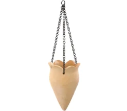 Dehner Terrakotta-Ampel Tivoli, konisch, beige, ca. Ø18/H28 cm
