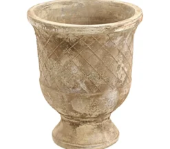Dehner Terrakotta-Pokal Ferrara, rund, antik-terrakotta