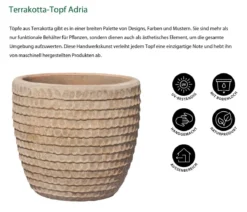 Dehner Terrakotta-Topf Adria, rund, antik-terrakotta
