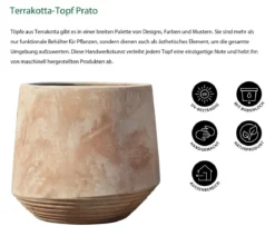 Dehner Terrakotta-Topf Prato, rund, terrakotta/antik