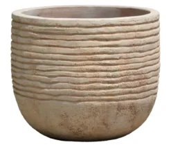 Dehner Terrakotta-Topf Stripe, rund