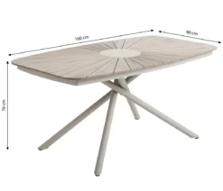 Dehner Tisch Barcelona, ca. B160/H76/T90 cm