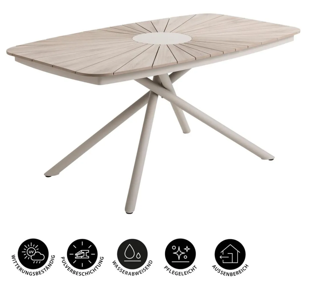 Dehner Tisch Barcelona, ca. B160/H76/T90 cm