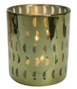 Dehner Tischdeko-Set, grün/gold, 5-teilig