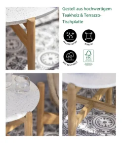 Dehner Tisch Portofino, ca. Ø80/H37,8 cm