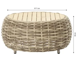 Dehner Tisch Tulum, ca. Ø71/H40 cm