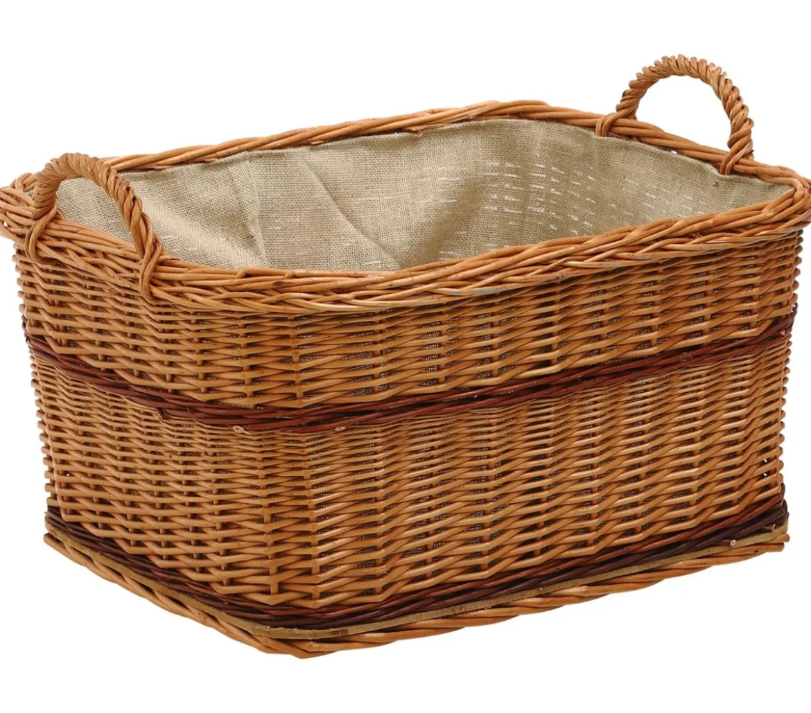 Dehner Weiden-Kaminkorb mit Jute