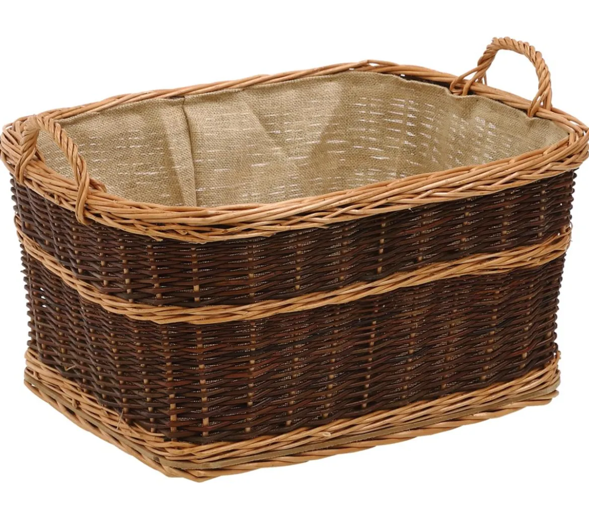 Dehner Weiden-Kaminkorb mit Jute