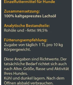 Dehner Wild Nature BARF-Ergänzungsfutter für Hunde Lachsöl