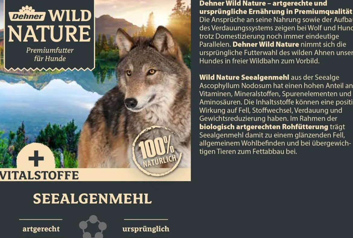 Dehner Wild Nature BARF-Ergänzungsfutter für Hunde Seealgenmehl