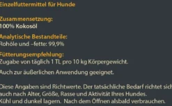 Dehner Wild Nature BARF-Ergänzungsfutter für Hunde Kokosöl