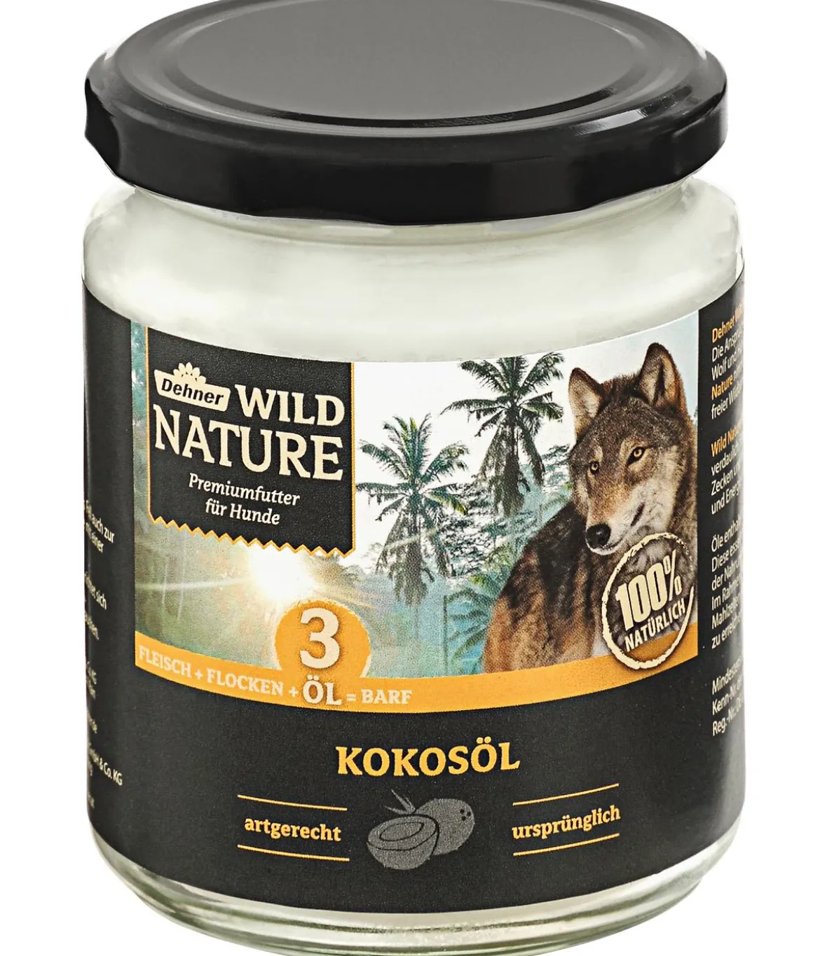 Dehner Wild Nature BARF-Ergänzungsfutter für Hunde Kokosöl