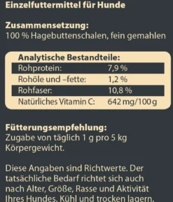 Dehner Wild Nature BARF-Ergänzungsfutter für Hunde Hagebuttenschalen
