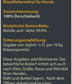 Dehner Wild Nature BARF-Ergänzungsfutter für Hunde Dorschleberöl