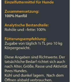 Dehner Wild Nature BARF-Ergänzungsfutter für Hunde Hanföl