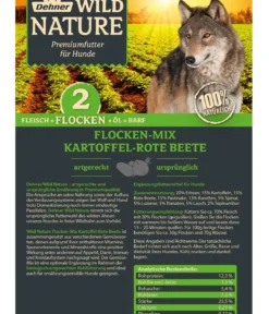 Dehner Wild Nature BARF-Ergänzungsfutter für Hunde Flocken-Mix Kartoffel-Rote Beete