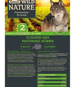 Dehner Wild Nature BARF-Ergänzungsfutter für Hunde Flocken-Mix Pastinake-Kürbis
