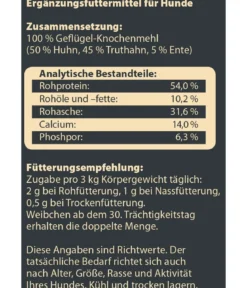 Dehner Wild Nature BARF-Ergänzungsfutter für Hunde Fleischknochenmehl
