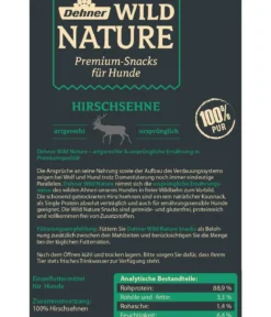 Dehner Wild Nature Hundesnack Hirschsehne, 200 g