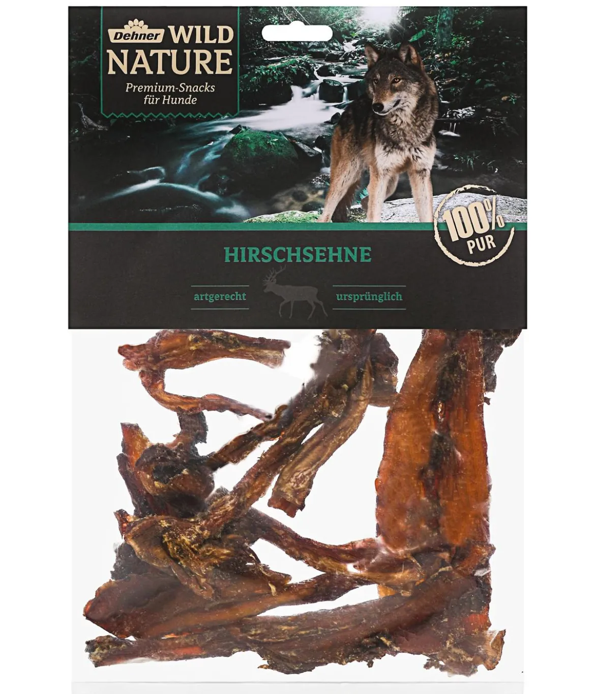 Dehner Wild Nature Hundesnack Hirschsehne, 200 g