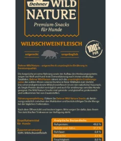 Dehner Wild Nature Hundesnack Wildschweinfleisch, 100 g