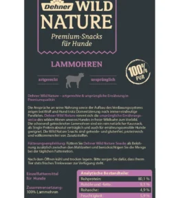 Dehner Wild Nature Hundesnack Snack-Set Lamm, 6 x 200 g