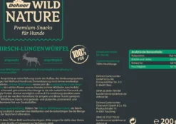 Dehner Wild Nature Hundesnack Hirsch-Lungenwürfel, 200 g