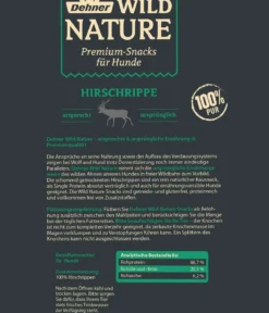 Dehner Wild Nature Hundesnack Hirschrippe, 200 g