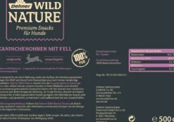 Dehner Wild Nature Hundesnack Kaninchenohren mit Fell, 500 g