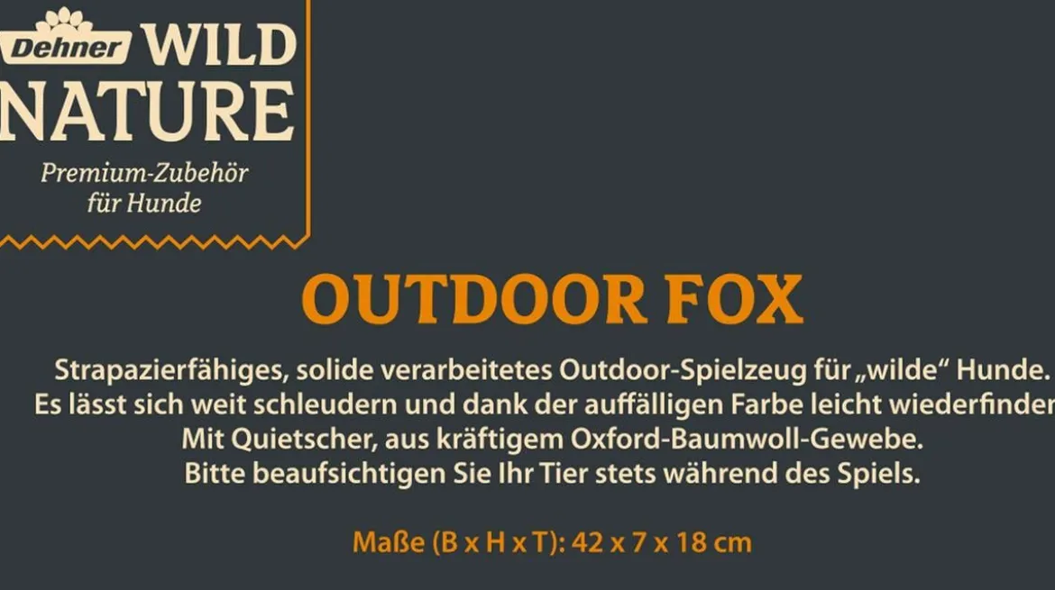 Dehner Wild Nature Hundespielzeug Outdoor Fox