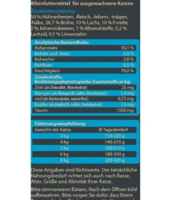Dehner Wild Nature Nassfutter für Katzen Gebirgssee Adult, Lachs & Forelle, 16 x 85 g