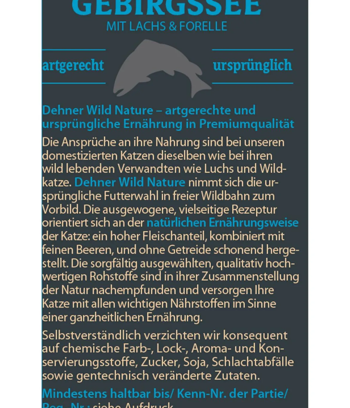 Dehner Wild Nature Nassfutter für Katzen Gebirgssee Adult, Lachs & Forelle, 16 x 85 g