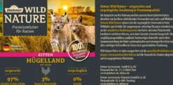 Dehner Wild Nature Nassfutter für Katzen Hügelland Kitten, Huhn, 6 x 200 g/400 g