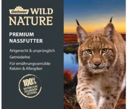 Dehner Wild Nature Nassfutter für Katzen Hochmoor Adult, Ente & Pute, 6 x 200 g/400 g