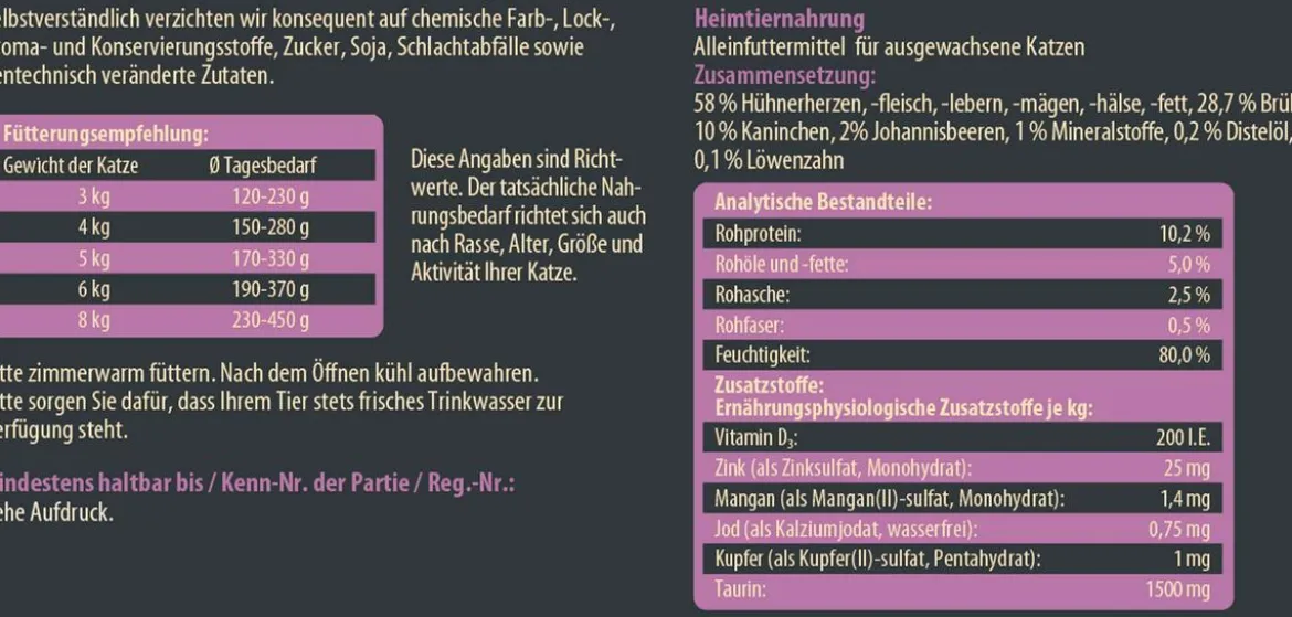 Dehner Wild Nature Nassfutter für Katzen Probier-Set, 8 x 400 g