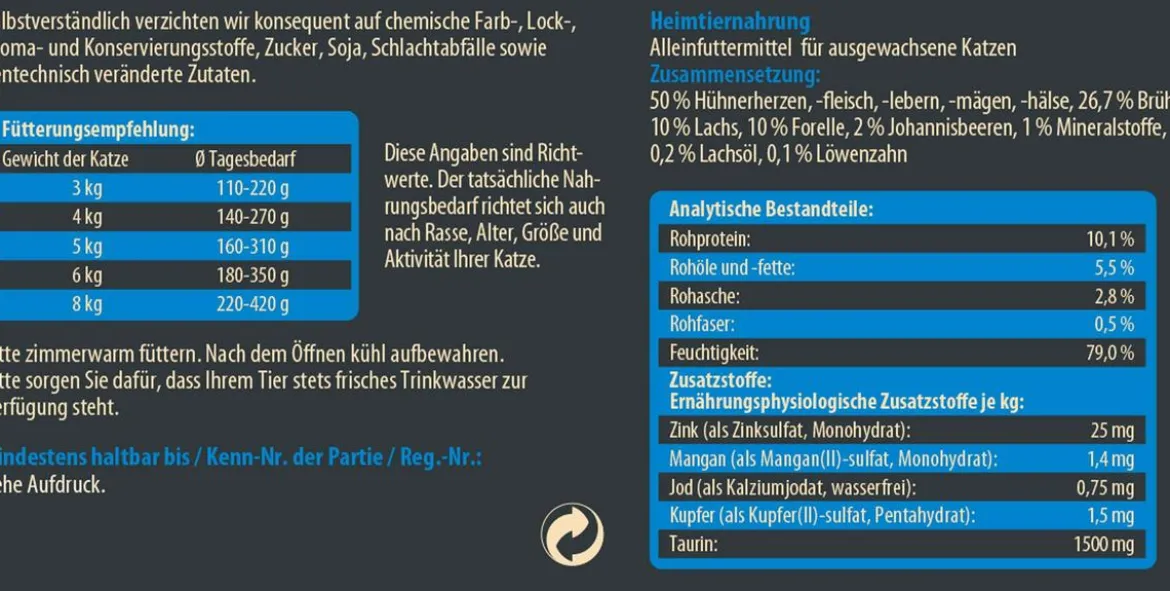 Dehner Wild Nature Nassfutter für Katzen Probier-Set, 8 x 400 g