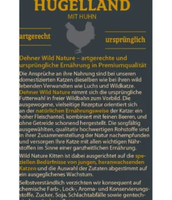 Dehner Wild Nature Nassfutter für Katzen Hügelland Kitten, Huhn, 16 x 85 g