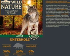 Dehner Wild Nature Nassfutter für Hunde Unterholz Adult, Wildschwein