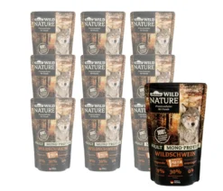 Dehner Wild Nature Nassfutter für Hunde Mono-Protein Adult, Wildschwein