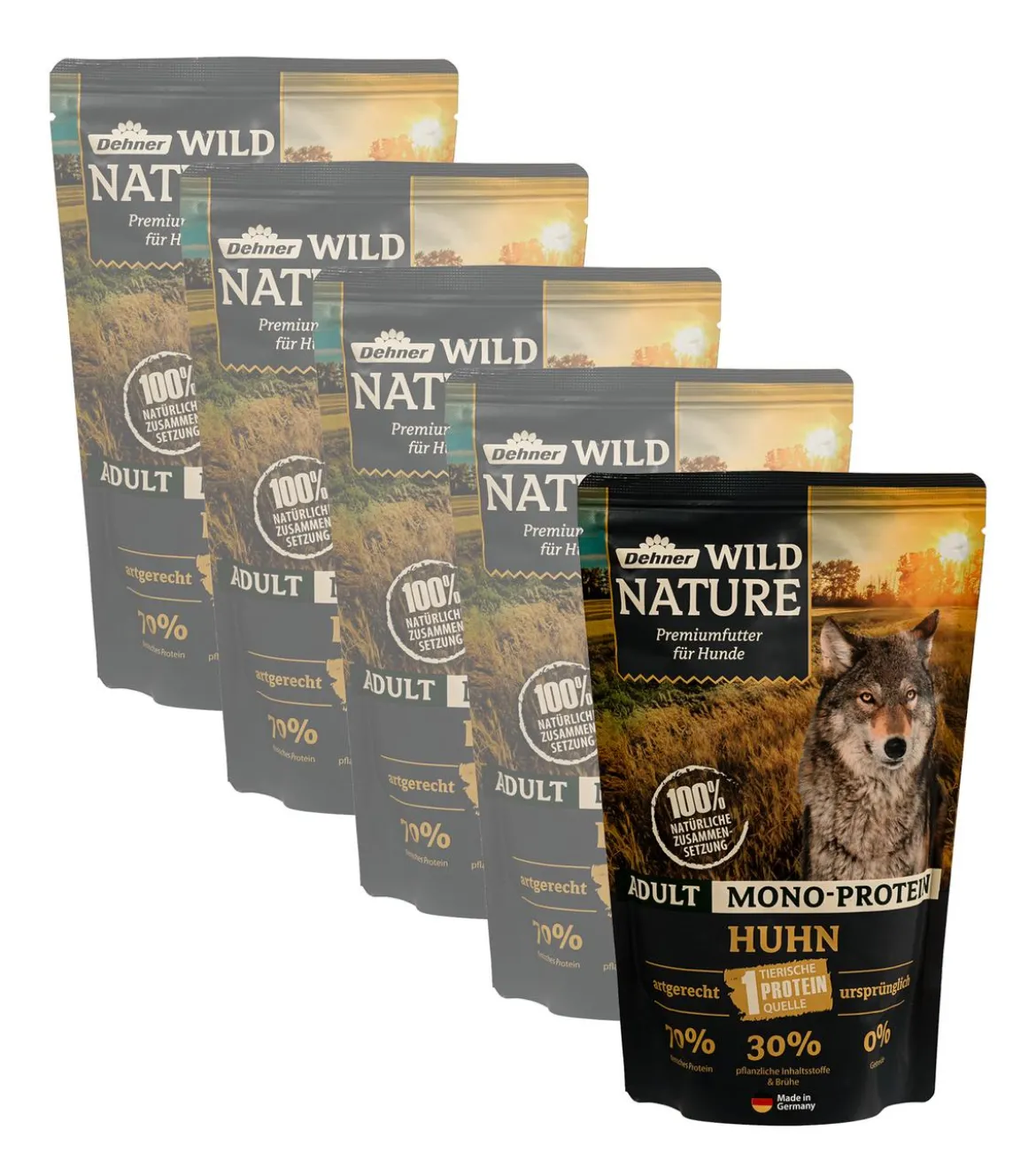Dehner Wild Nature Nassfutter für Hunde Mono-Protein Adult, Huhn
