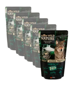 Dehner Wild Nature Nassfutter für Hunde Mono-Protein Adult, Hirsch