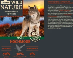 Dehner Wild Nature Nassfutter für Hunde Hochmoor Adult, Ente