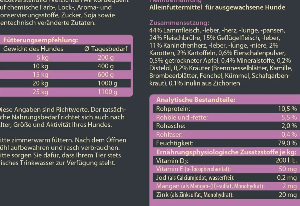 Dehner Wild Nature Nassfutter für Hunde Probier-Set, 6 x 400 g