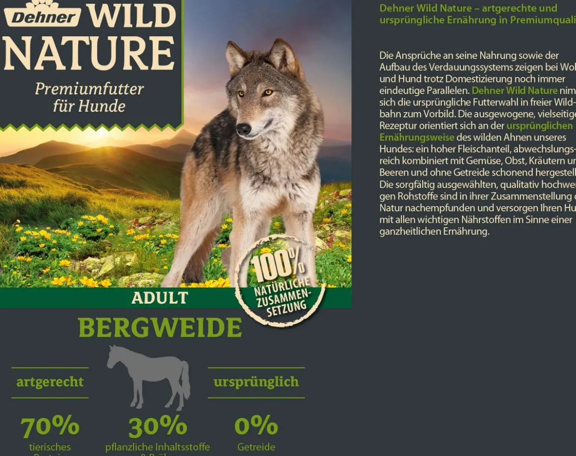 Dehner Wild Nature Nassfutter für Hunde Probier-Set, 6 x 400 g