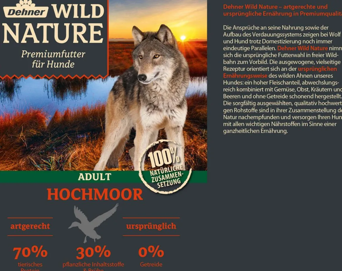 Dehner Wild Nature Nassfutter für Hunde Probier-Set, 6 x 400 g