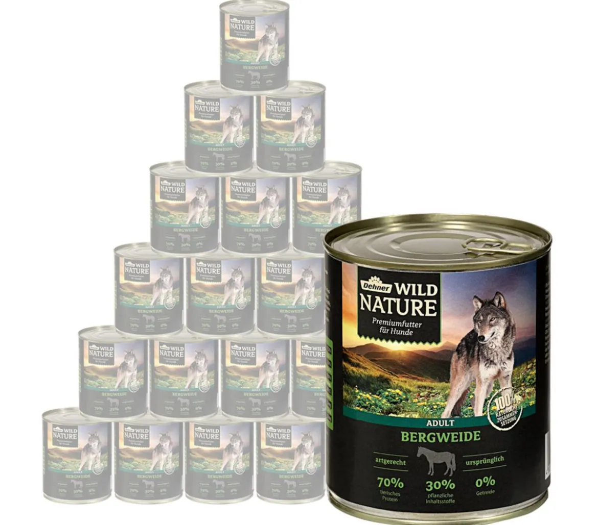 Dehner Wild Nature Nassfutter für Hunde Bergweide Adult, Pferd