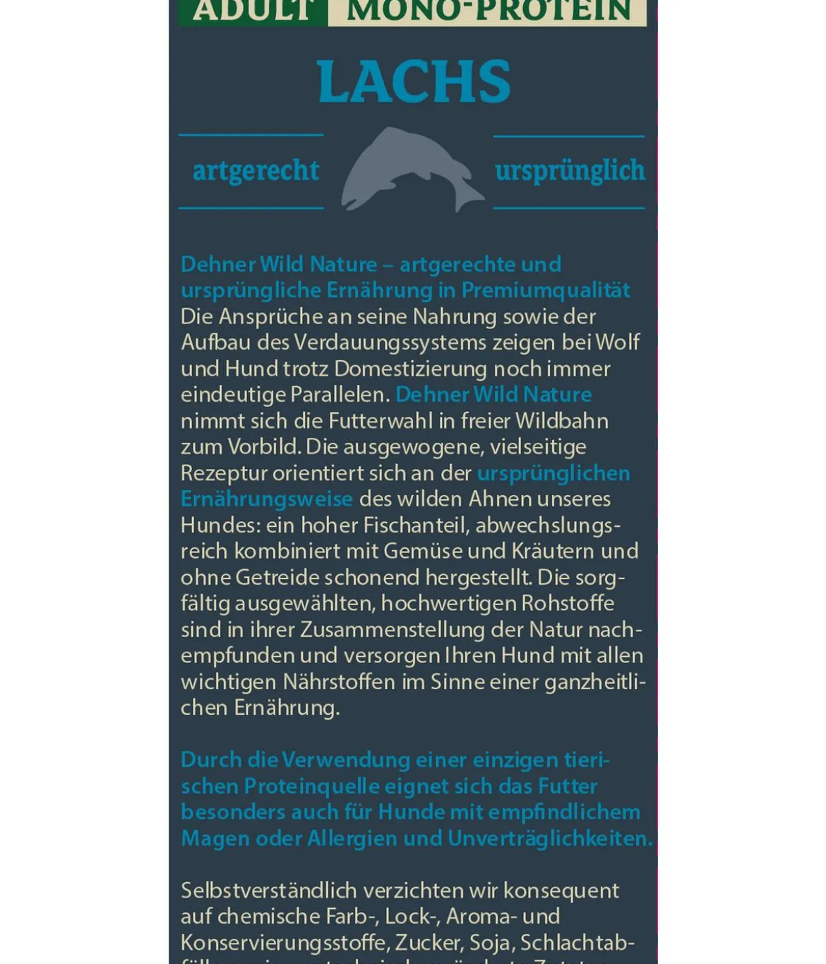 Dehner Wild Nature Nassfutter für Hunde Mono-Protein Adult, Lachs