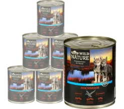 Dehner Wild Nature Nassfutter für Hunde Hochmoor Junior, Ente
