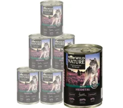 Dehner Wild Nature Nassfutter für Hunde Heidetal Adult, Kaninchen